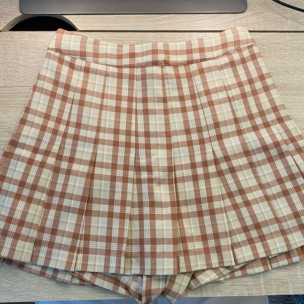 Plaid Pleated Skirt